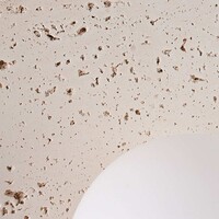 Vägglampa Lucio - travertin (natursten) med glaskula