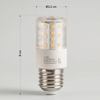 Kompakt E27 LED-ljuskälla 7W, 2700K - dimbar