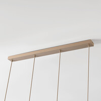 Taklampa Frida beige med räfflat glas, 4-ljus