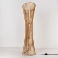 Golvlampa Floris med flätad bambu - natur