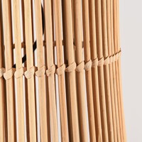Golvlampa Floris med flätad bambu - natur