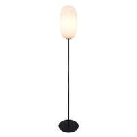 Golvlampa Karsten - svart med vitt glas