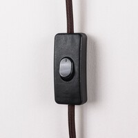 Vägglampa Navira med stickkontakt av handflätat papperssnöre - natur
