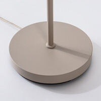 Golvlampa Kodee beige med bärnstensfärgat glas