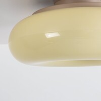 Taklampa Rosalie med beigt glas