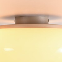 Taklampa Rosalie med beigt glas