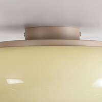 Taklampa Rosalie med beigt glas