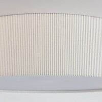 Taklampa Paulina med räfflad sammetsskärm - beige