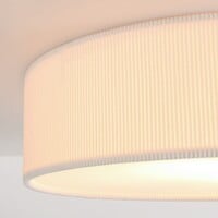 Taklampa Paulina med räfflad sammetsskärm - beige