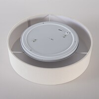 Taklampa Paulina med räfflad sammetsskärm - beige