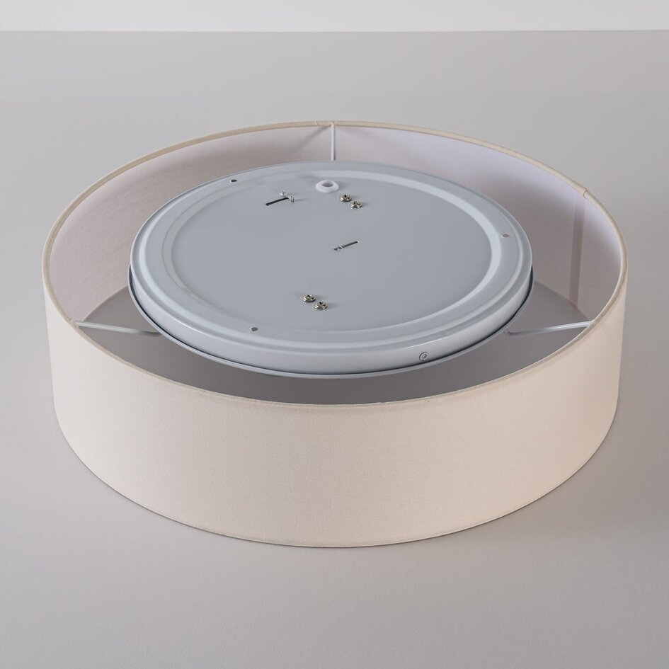Taklampa Jantine med tygskärm - beige