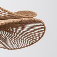 Taklampa Janah med handflätade pappersskärmar - beige