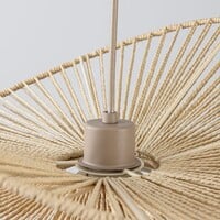 Taklampa Janah med handflätade pappersskärmar - beige