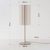 Bordslampa Mirjam med veckad linneskärm - beige
