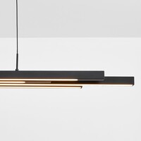 3-stegs dimbar pendellampa Liana - svart