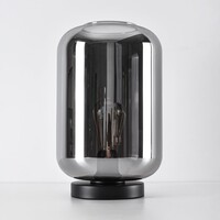 Bordslampa Solo med rökfärgat glas - svart
