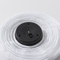 Solcellslykta Soleni – solcellsdriven hängande lampa av vitt nylon