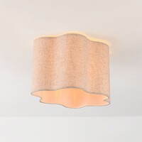 Taklampa Hiru Ø40 cm - beige med linneskärm
