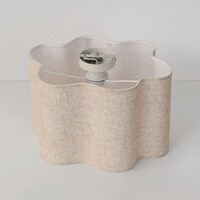 Taklampa Hiru Ø40 cm - beige med linneskärm