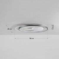 Taklampa Eclipse 3-stegs dimbar LED i vitt och grått