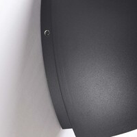 Utomhusvägglampa Azzo med två lampor - svart