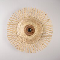Vägglampa Shirley i bambu - natur