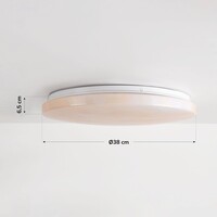 3-stegs dimbar LED-taklampa Corinda med marmorlook - vit