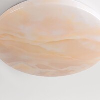 3-stegs dimbar LED-taklampa Corinda med marmorlook - vit