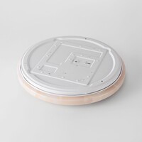 3-stegs dimbar LED-taklampa Corinda med marmorlook - vit