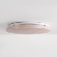 3-stegs dimbar LED-taklampa Corinda med mörk marmorlook - vit
