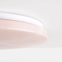 3-stegs dimbar LED-taklampa Corinda med mörk marmorlook - vit