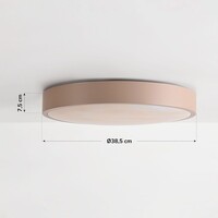 3-stegs dimbar LED-taklampa Sarinda med marmorlook - taupe