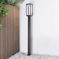 Stående utomhuslampa Charles - 180 cm antracit med integrerad LED