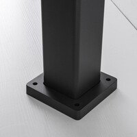 Stående utomhuslampa Charles - 180 cm antracit med integrerad LED