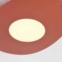 Taklampa Malina i terrakottarött med organisk form