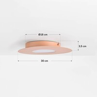 Taklampa Felora i varm beige med organisk form