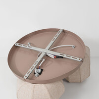 Taklampa Florina med 3 beige linneskärmar - taupe