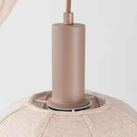 Taklampa Silvia med 3 tygskärmar - taupe