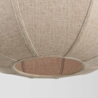 Taklampa Stefia med stor beige linneskärm - taupe