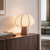 Bordslampa Myrna med linneskärm - taupe