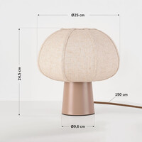 Bordslampa Myrna med linneskärm - taupe