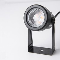 Set om 6 vinkelbara trädgårdsspotlights med fjärrkontroll – svart med dimbar LED