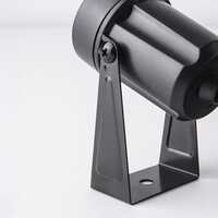 Set om 6 vinkelbara trädgårdsspotlights med fjärrkontroll – svart med dimbar LED