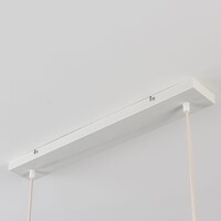 Pendellampa Hirom med två lampor - beige med linneskärm