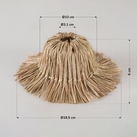Skärm till ljusslinga av handvävd naturjute