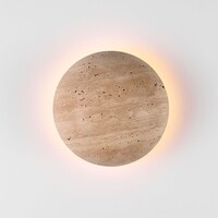 Vägglampa Jawie i travertin med integrerad LED - beige