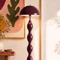 Designgolvlampa Mura burgundy (mörkröd) i metall