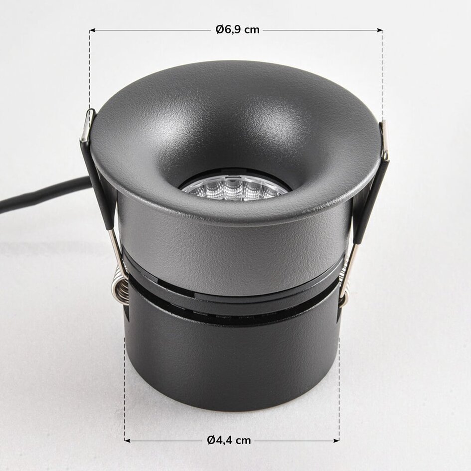Infälld spotlight Meya 9W med ring 2 - mörkgrå
