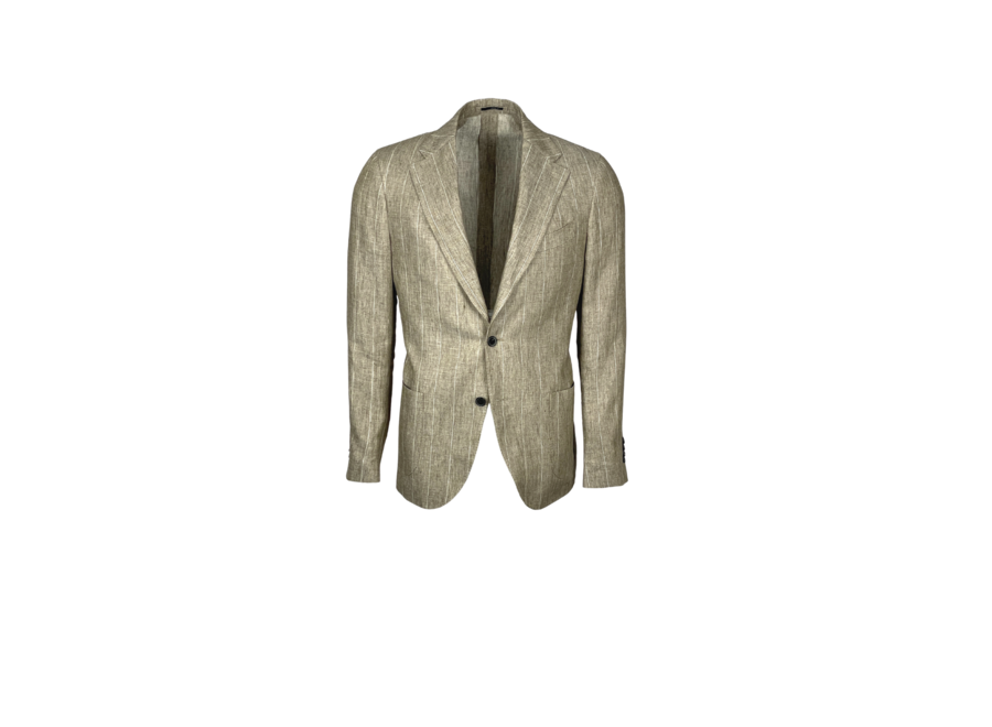 Lardini - Special line jacket linen - Pinstripe sand