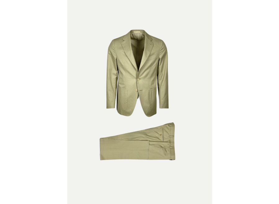 CARUSO Caruso Aida suit cotton linen Taupe